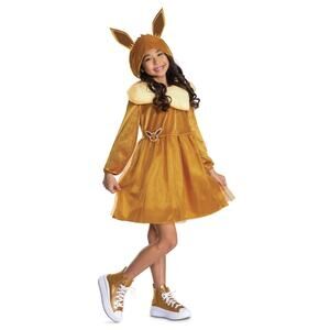 Pokemon Girls Eevee Hooded Costume Dress Size Large 10-12